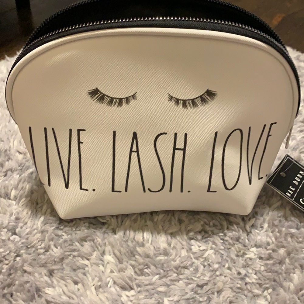 Rae Dunn Cosmetic Pouch Nwt Live. Lash. Love